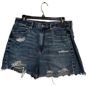 American Eagle Blue Distressed Jean Shorts size 12
